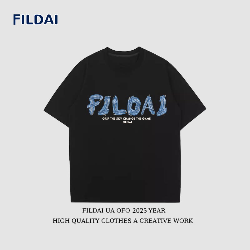 斐勒满天星联名款潮牌260G重磅纯棉ins短袖宽松T恤男女情侣款