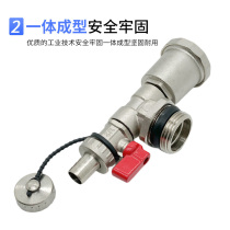 Ground Heating Diversity Sprinkler Central Heating Sheet 1 Inch Water Distributor End DN25 Full Copper Drainage Automatic W Bleed Valve Triple-tailed piece