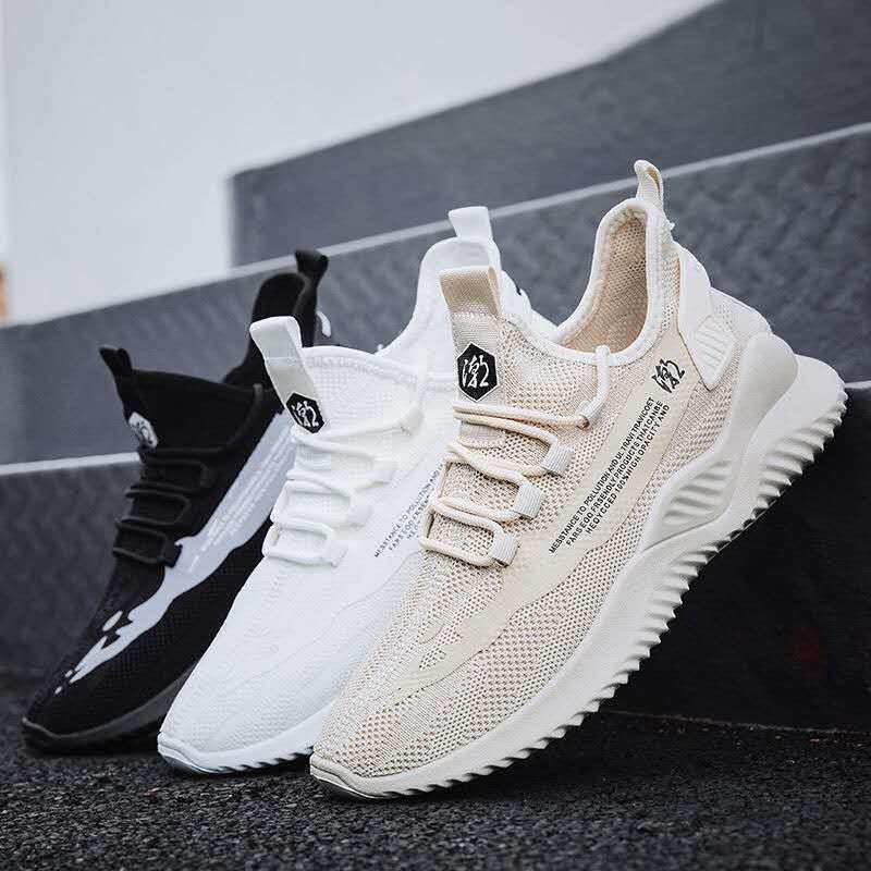 新款外贸运动鞋男士韩版椰子跑步鞋地摊休闲网面透气软底潮鞋