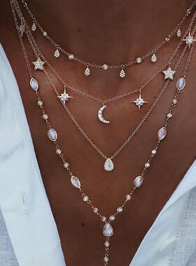 Necklace Women Flower Beads Boho Chain Birthday Long Custom