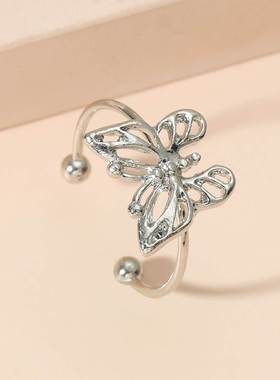 New hollow butterfly index finger jewelry women open ring 戒