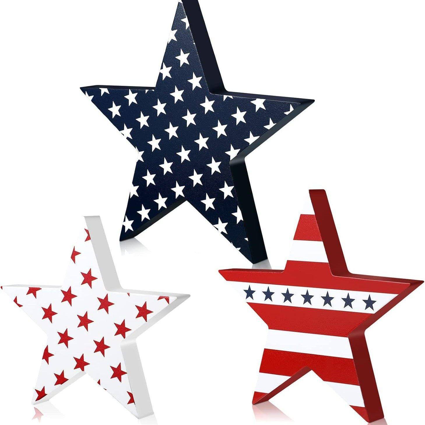 亚马逊独立日木质桌面摆件阵亡将士纪念日农舍爱国桌面中心装饰,淘宝优惠券,粉丝福利购,淘宝优惠卷