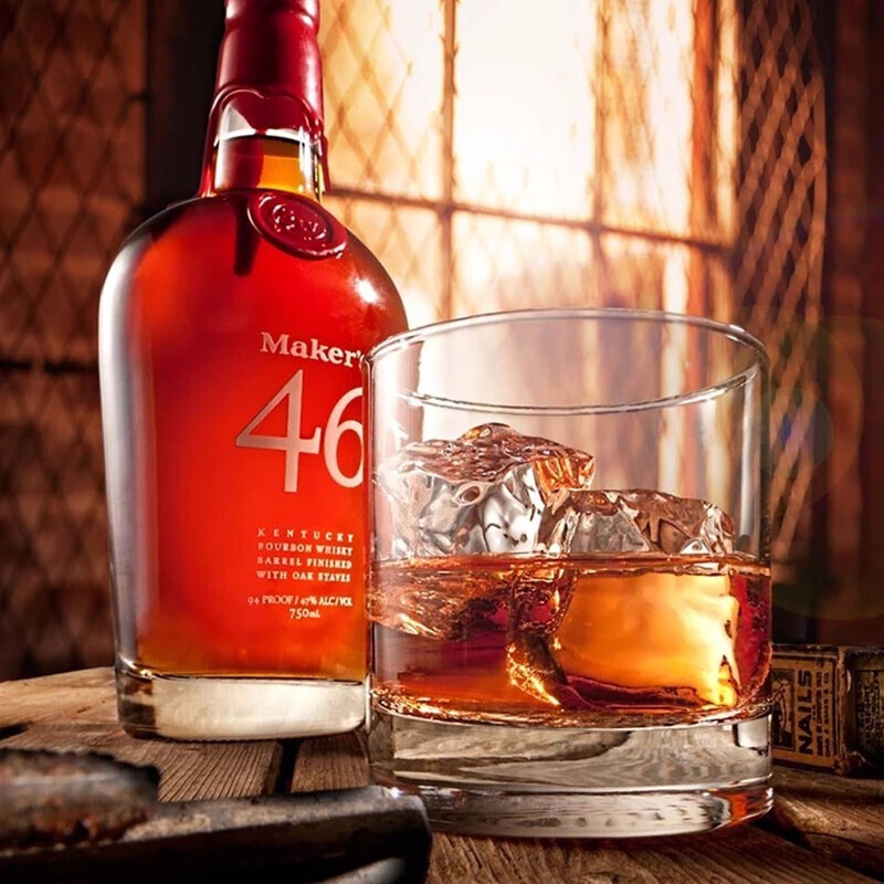 美格46波本威士忌Maker's Mark bourbon可乐桶洋酒750ml美国进口-图0