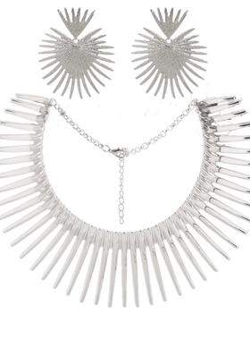 欧美朋克彷金项圈手镯耳