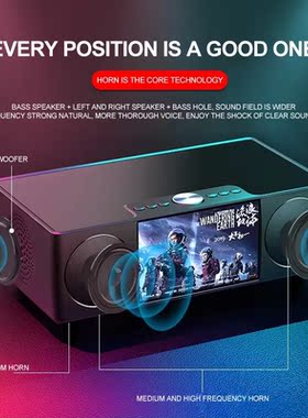 SOAIYHome theater Bluetooth Speaker 4.3''Display Wireless S