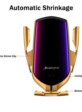 10W QI Wireless Charging Car Charger For iPhone 11 XS Samsu