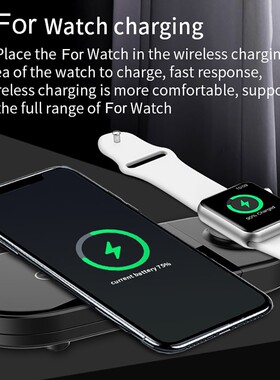 QI 3 In 1 Wireless Charger For iPhone 12 11 XS XR X 8 iWatc