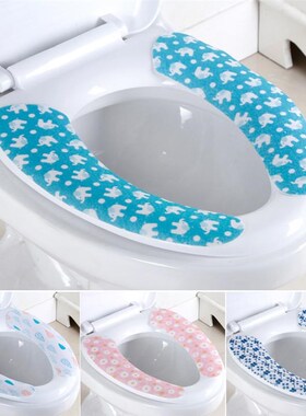 5 Pair y Washable Cartoon Warm Tet Seat Cover Washroom Warme