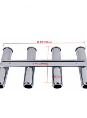 Boat 316 Stainless Steel Fishing Rod Holder 4 Link Tubes Rac