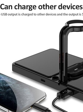 4 in1 Qi Wireless Charger Fast Charger Dock Station For App