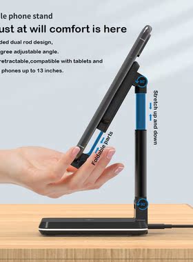2 in 1 Wireless Charger Stand Adjustable Phone Holder 10W Q