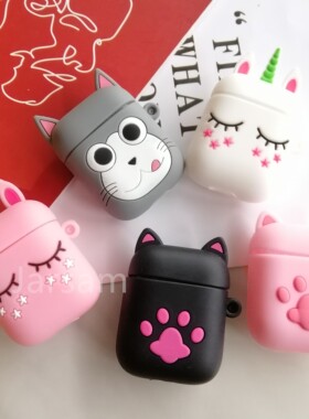 Cartoon Cute Pink horse Wireless Earphone Case For AirPods