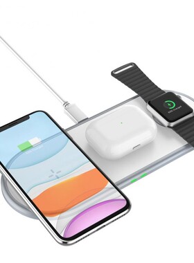 NEW 3 in 1 Wireless Charger 10W Fast Charging Pad For iPhon