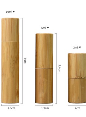 Portable Bamboo Wood Bottle Perfume Empty Oil Bottle Stainl