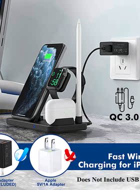 4 in 1 Fast Wireless Charger Docking Station For iphone X 1