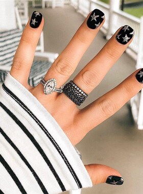 Nail Stickers 3D Nail Slider Stars Stickers Glitter Shiny D