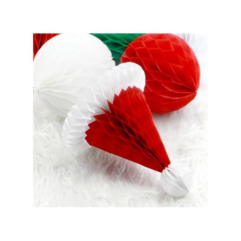 Christmas Decorations Pack Of 3pcs Honeycomb Santa Claus Hat - 图3