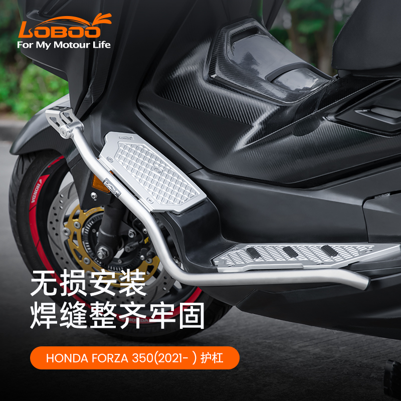 LOBOO萝卜摩托车改装适用本田佛沙forza350 nss350护杠防摔保险杠 - 图0