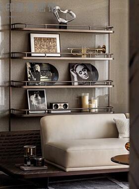 现代轻奢摆件客厅置物架博古架玄关柜软装饰书架隔断架墙面陈设品