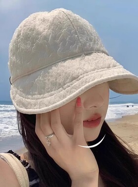 夏季遮阳防晒帽子女2025新款大帽檐渔夫帽户外鸭舌太阳帽棒球帽帽