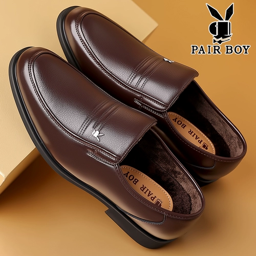 Утепленные туфли для кожаной обуви для мальчиков, удерживающая тепло повседневная обувь, для среднего возраста, из натуральной кожи