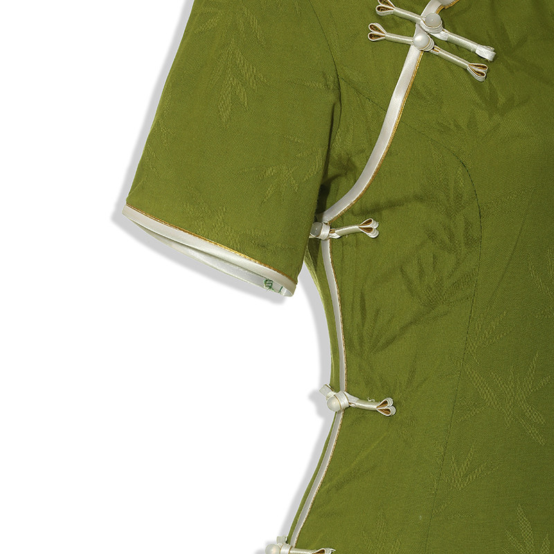 春夏民国风立领盘扣年轻款日常裙子 吾伴你旗袍