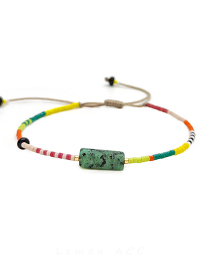 波西米亚风友谊彩色天然石手链