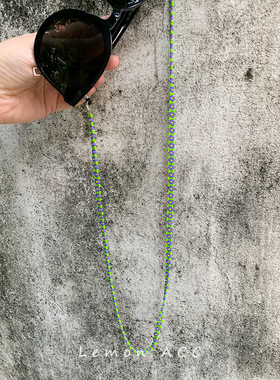 手工串珠复古撞色多彩不掉色防滑防丢眼镜链墨镜挂绳口罩项链多用