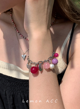 夏日甜美天然玉石串珠手链