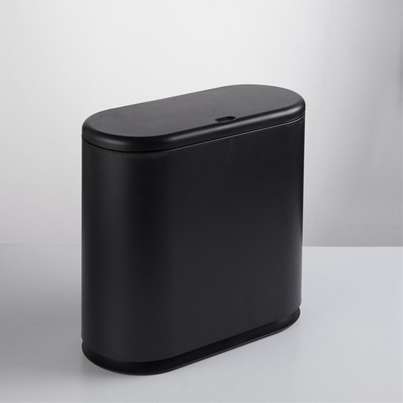 New 10L Plastic Trash Can Bathroom Waste Bin Tet Dustbin Tra - 图0