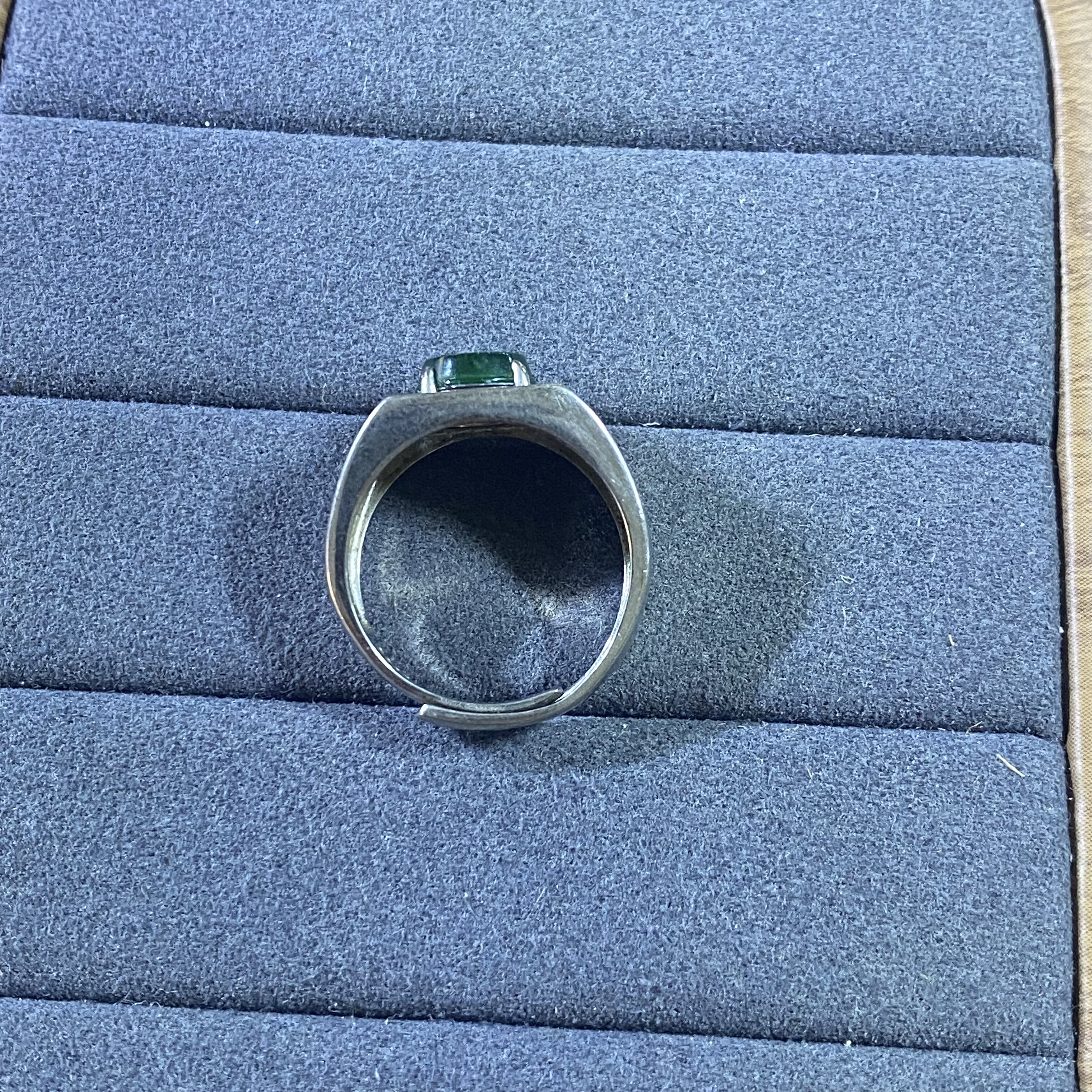 New A-grade ice jade ring Valentine's Day birthday gift S925 silver inlaid electroplated 18K gold hypoallergenic