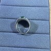 New A-grade ice jade ring Valentine's Day birthday gift S925 silver inlaid electroplated 18K gold hypoallergenic