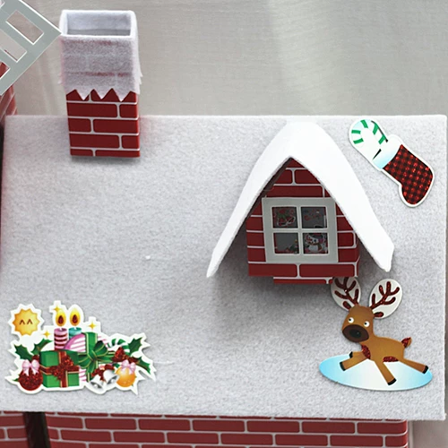 Рождественское украшение снежного дома, замок, торговый центр, отель, снежный дом, макет сцены, оконные украшения, елочный пакет