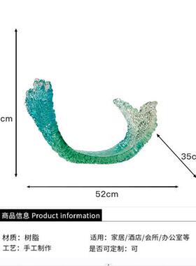 家居酒店卧室柔光办公室桌面创意海洋艺术摆件礼物创意树脂工艺品