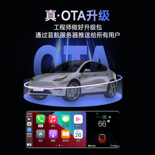 芸航T5特斯拉仪表盘modelY/3加装carplay液晶显示屏改装抬头显丫 - 图2