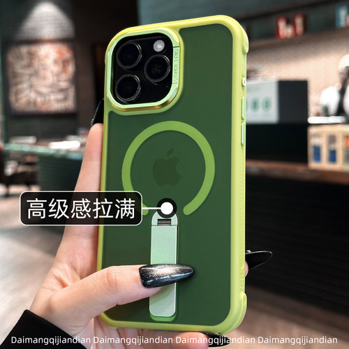 新款适用苹果17e手机壳磁吸旋转支架iphone17promax肤感17pro磨砂16p外壳防摔15高级感14气囊情侣13防指纹air - 图0