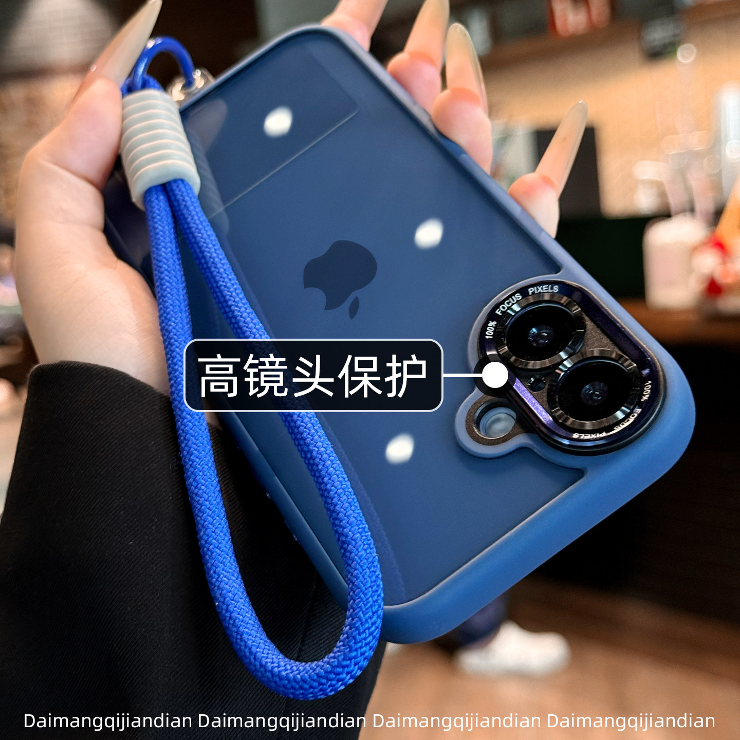 高端带挂绳新款苹果17手机壳深蓝色适用iphone17promax保护套带防尘16金属镜头15pro透明14plus全包13防摔air,淘宝优惠券,粉丝福利购,淘宝优惠卷
