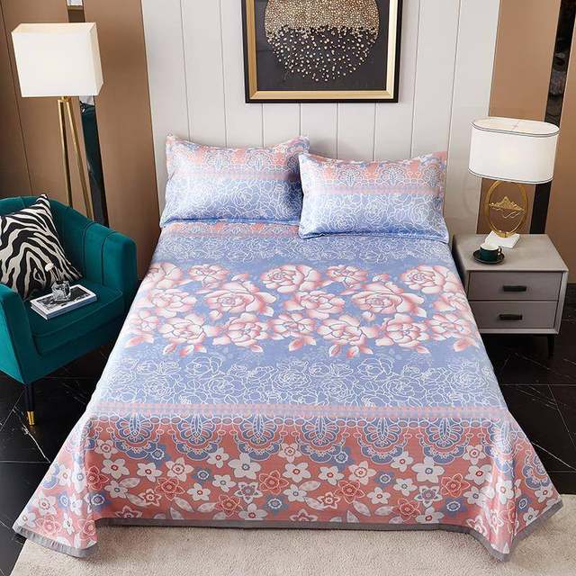 Summer ice silk mat three-piece set sheets folding air conditioning soft mat washable naked sleeping double bedding