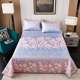 Summer ice silk mat three-piece set sheets folding air conditioning soft mat washable naked sleeping double bedding