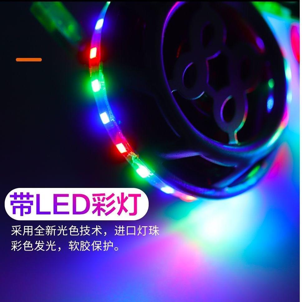 七彩灯喇叭12V摩托车防水超响喇叭电动车LED跑马灯大蜗牛喇叭鸣笛-图1