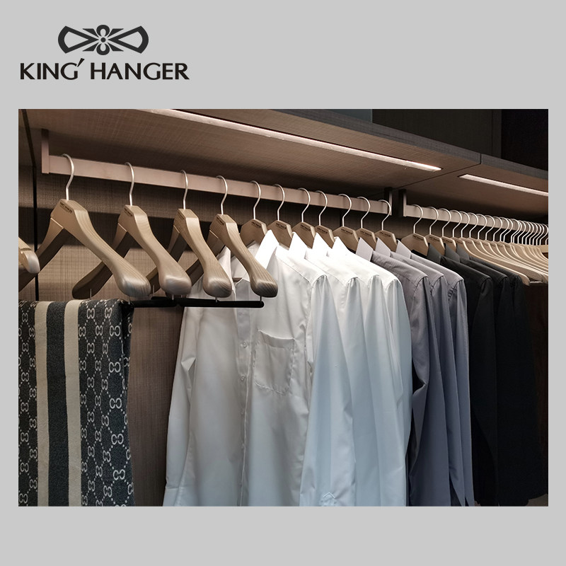 金领结轻奢灰色实木衣架高端衣柜衣帽间衣挂高档原木护衣无痕衣撑,淘宝优惠券,粉丝福利购,淘宝优惠卷