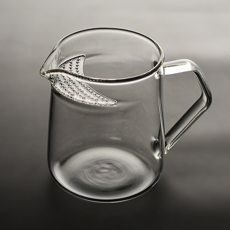 公道杯 加厚耐热玻璃透明泡茶配件 一体月牙片过滤茶水分离玻璃杯,淘宝优惠券,粉丝福利购,淘宝优惠卷