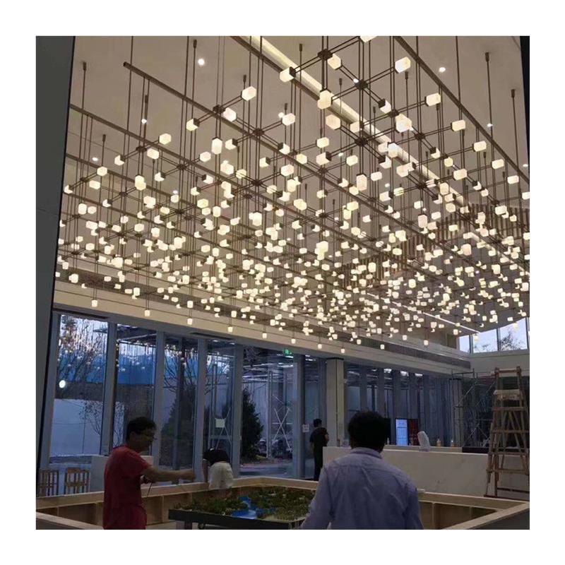 售楼部吊灯酒店工程光立方满天星会所吊灯餐厅公装灯具 - 图3