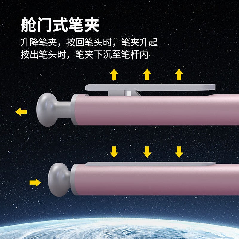 点石硬核时空舱按动中性笔高颜值0.5黑笔速干太空舱笔高科技笔学 - 图3