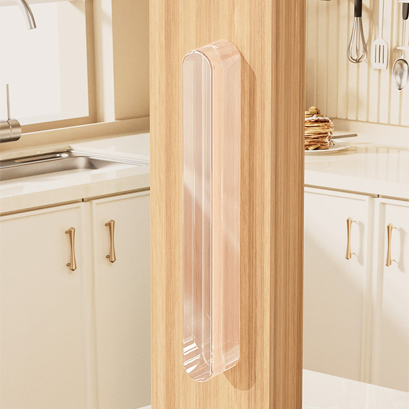 隐形柜门抽屉拉把手免钉免打孔自粘透明玻璃推拉移门橱柜衣柜手柄,淘宝优惠券,粉丝福利购,淘宝优惠卷
