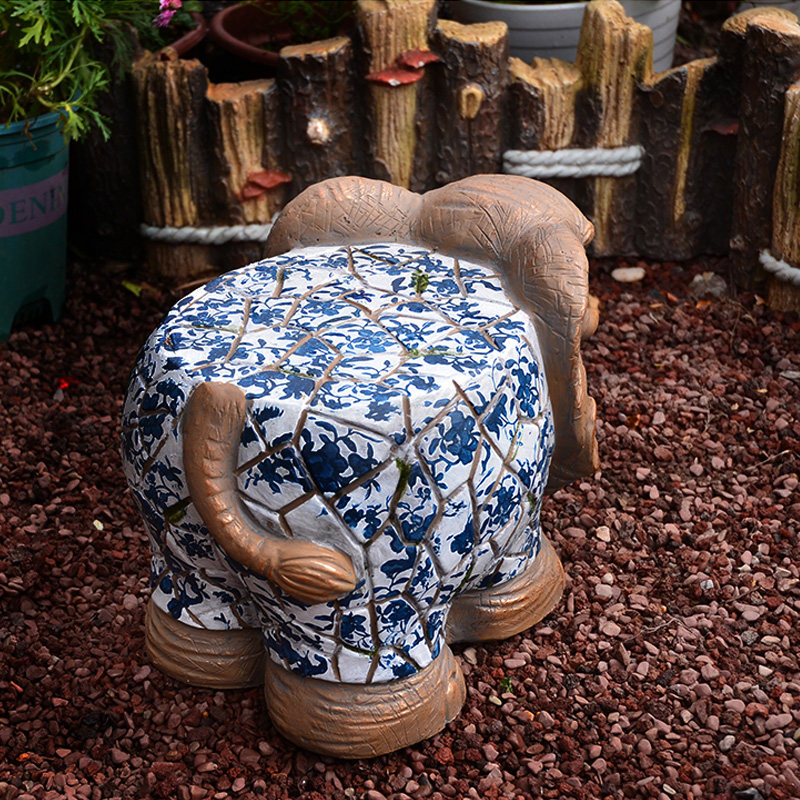 庭院大象墩子摆件新中式复古花园阳台别墅创意装饰品动物造型花架,淘宝优惠券,粉丝福利购,淘宝优惠卷