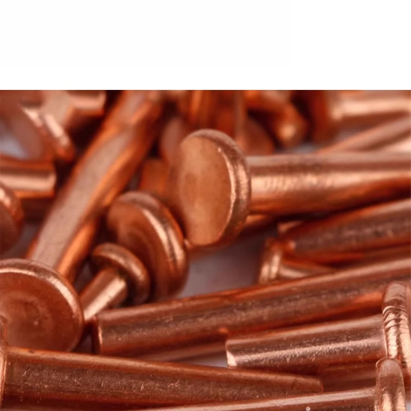 GB109平头紫铜铆钉实心铜铆钉M1.5M2M2.5M3M4M5M6M8敲击式铜铆钉 - 图2