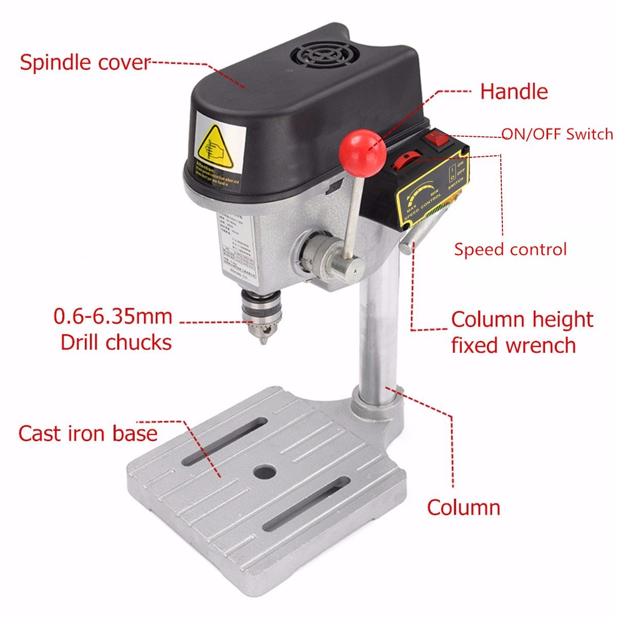 Drill Press Mini Drilling Machine 240W for Bench Machine Tab-图2