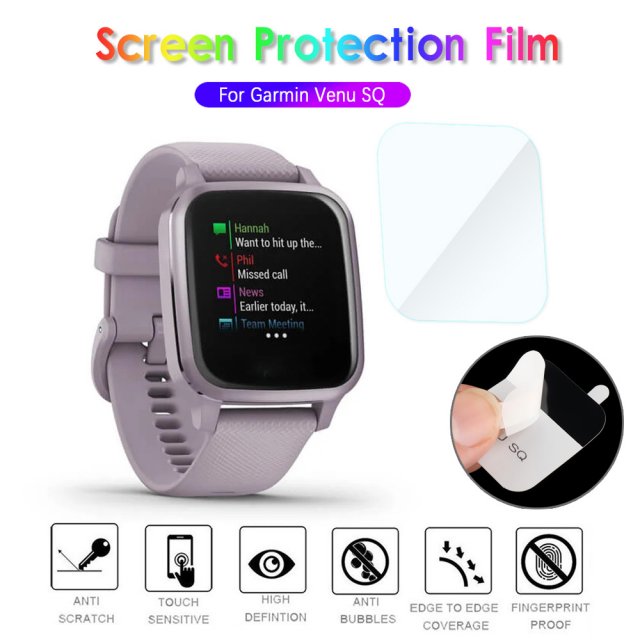 1/2Pcs Soft Tempered Glass Protective Film For Garmin Venu S - 图1