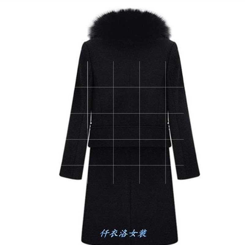 ladies wool coat jacket 2020winter long jackets women女毛呢-图1